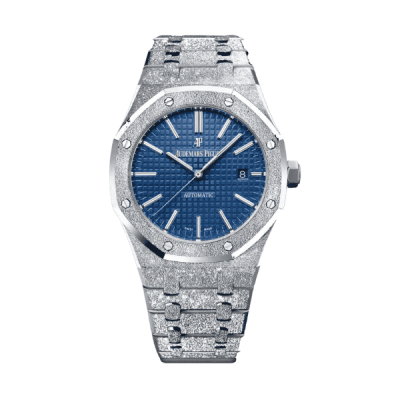 Audemars Piguet Royal Oak Frosted Gold 15410BC.GG.1224BC.01 41mm Blue Dial Steel - VIP Version