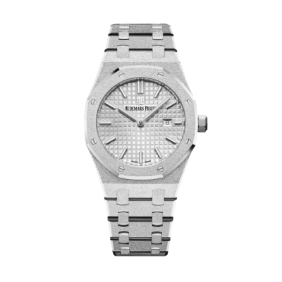 Audemars Piguet Royal Oak Frosted Gold 41mm Silver Dial Steel - VIP Version