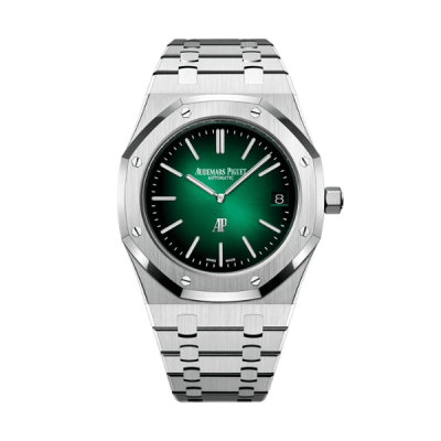 Audemars Piguet Royal Oak Jumbo Extra-Thin 15202PT.OO.1240PT.01 39mm Green Dial Steel - VIP Version