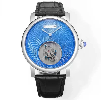 Cartier Rotonde Tourbillon Mysterieux 45mm Blue Dial - VIP Version
