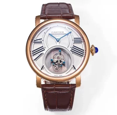 Cartier Rotonde Tourbillon Mysterieux 45mm White Dial Rose Gold - VIP Version