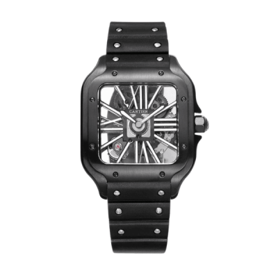 Cartier Santos Skeleton WHSA0009 39.8mm Black Ceramic - VIP Version