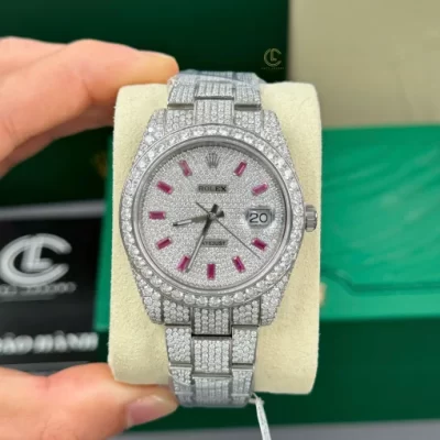 Datejust 126334 41mm Purple ruby hour markers Full Moissanite HongKong – VIP Version - Experience perfection — at a surprisingly affordable cost, just for you