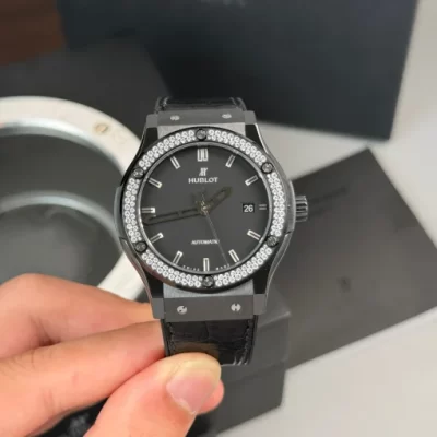 Hublot Classic Fusion Ceramic Diamonds 42mm Black Dial JJZ Base - VIP Version