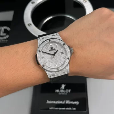 Hublot Classic Fusion Full Diamonds Moissanite Pave 42mm - VIP Version