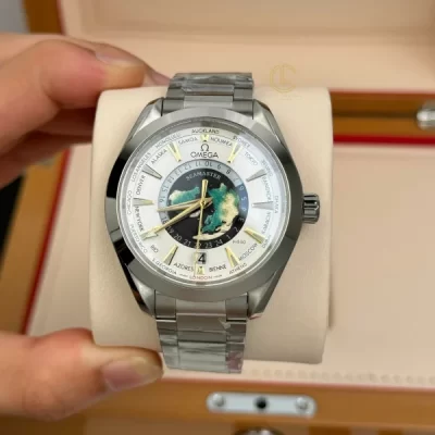 Omega Seamaster Aqua Terra Co‑Axial Master Chronometer Gmt Worldtimer 43mm White Dial Steel - VIP Version