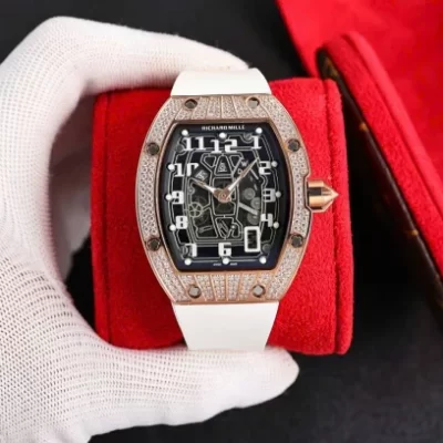 Richard Mille RM67-02 White Full Diamond CZ Rose Gold - VIP Version